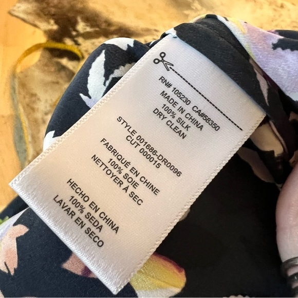 EQUIPMENT Femme Tira Sleeveless Floral‎ Print Silk Dress Asymmetrical Hem Size S - Picture 11 of 11